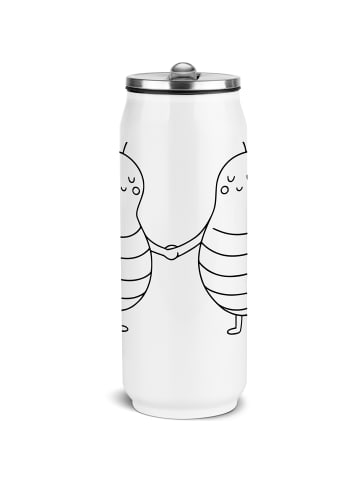 Mr. & Mrs. Panda Thermosflasche Sternzeichen Zwilling ohne Spruch in Weiß