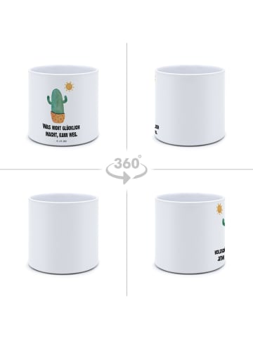 Mr. & Mrs. Panda Pflanzenkübel groß Kaktus Sonne mit Spruch in Weiß