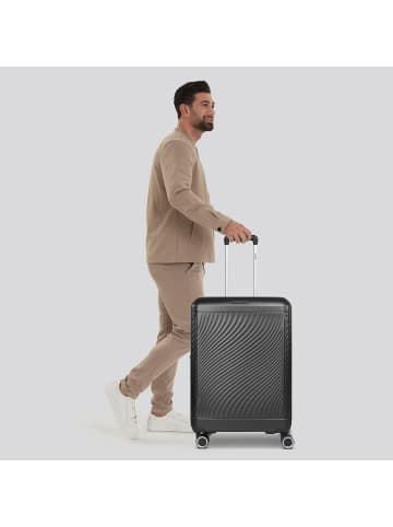 PICARD Vienna 4 Rollen Trolley M 65 cm mit Dehnfalte black