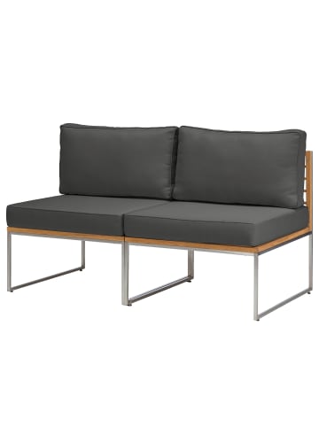 home24 Loungesofa TEAKLINE 2-teilig in Anthrazit
