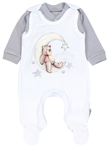 TupTam Baby Unisex Strampler-Set mit Aufdruck Spruch 2-tlg in weiß Modell 1
