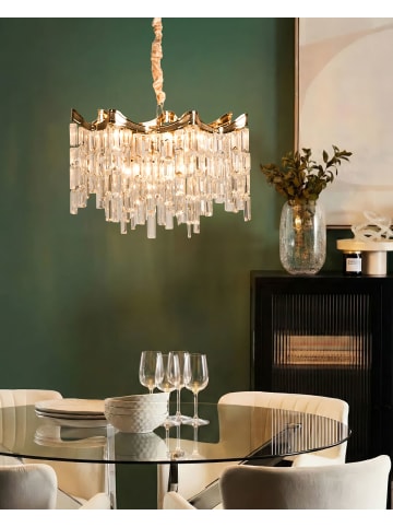 Beliani Kronleuchter JEMNI in Gold/Silber - (W) 60 x (H) 52 x (L) 60 cm