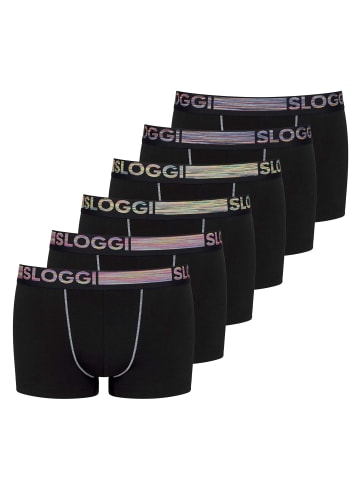 Sloggi Boxershort 6er Pack in Schwarz