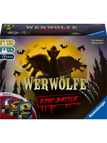 Ravensburger 26858 - Werwölfe - Epic Battle, Best-of der Spielereihe für 3-10 Spieler,...