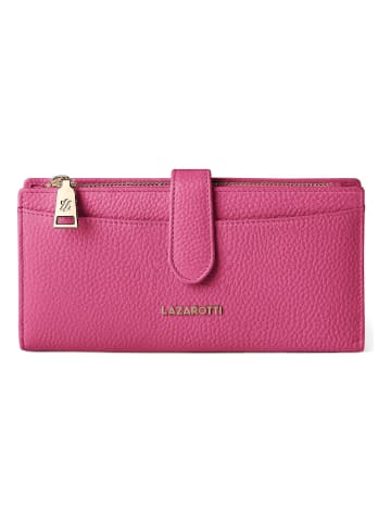 Lazarotti Bologna Leather Geldbörse Leder 20 cm in hot pink