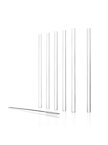 Stölzle 7er Set Glastrinkhalme Bar 23 cm in transparent