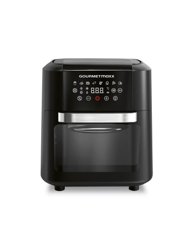 Gourmet Maxx Heißluft-Ofen11l 1700W schwarz mit Erinnerungsfunktion Schwarz