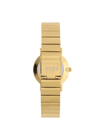 Lucardi Stahl Quarzuhr Regal Gold