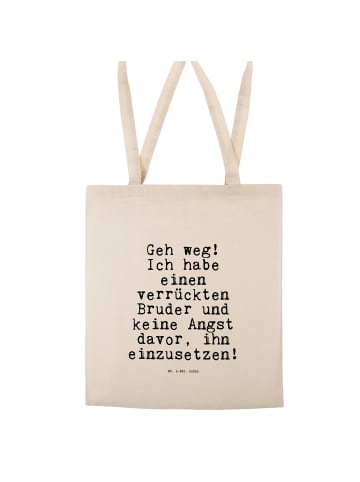 Mr. & Mrs. Panda Jutebeutel Geh weg! Ich habe... mit Spruch in Creme