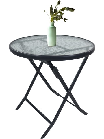 VCM  Bistrotisch Garten Balkontisch 70 cm Ø Sonlas in Anthrazit