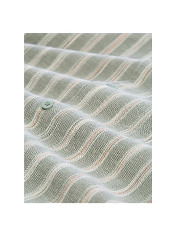 TOM TAILOR Denim Halbarmhemd in sea spray green stripe