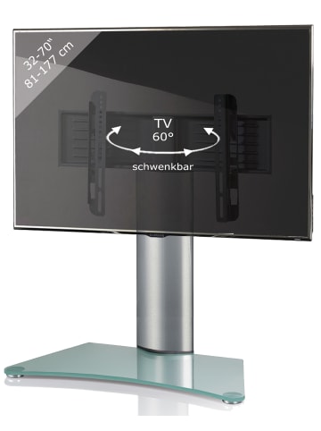 VCM  TV Standfuß Aufsatz Glas Windoxa Maxi in Mattglas