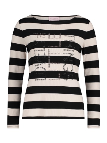 Betty Barclay Basic Shirt mit Rippenstruktur in Schwarz/Weiß
