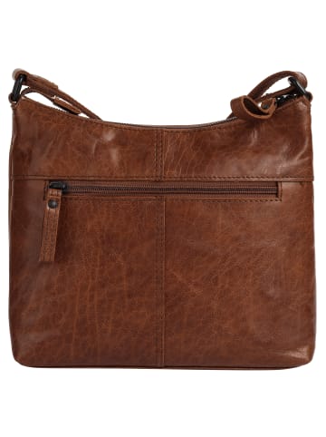SPIKES & SPARROW Umhängetasche echt Leder in cognac
