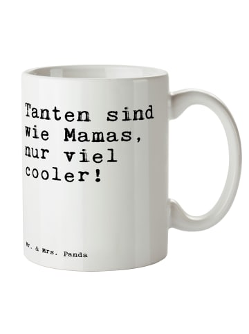 Mr. & Mrs. Panda Tasse Tanten sind wie Mamas,... mit Spruch in Weiß