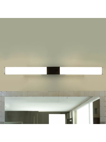 Licht-Erlebnisse Wandlampe EEK E (B)60 x (H)5 cm in Chrom Weiß