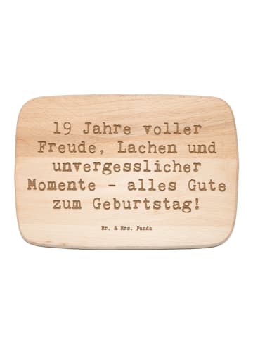 Mr. & Mrs. Panda Schneidebrett Holz Spruch 19. Geburtstag Freude... in Transparent
