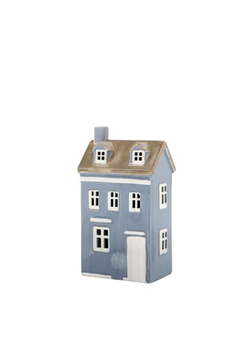 Chic Antique Chamonix Keramikhaus für Teelicht 7 aus sky blue in sky blue