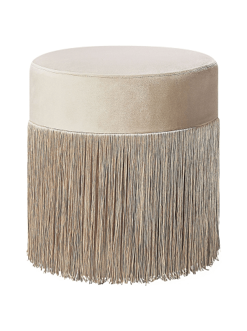 Beliani Pouf VIRGINIA in Beige - (W) 36 x (H) 38 x (L) 36 cm