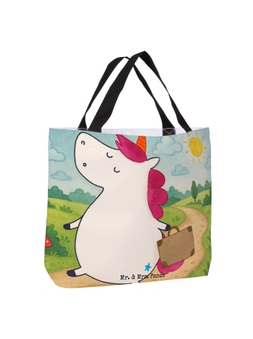 Mr. & Mrs. Panda Strandtasche Einhorn Koffer Design ohne Spruch in Weiß