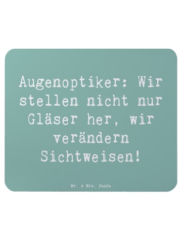 Mr. & Mrs. Panda Mauspad Spruch Augenoptiker Sichtweise mit Spruch in Meeresbrise