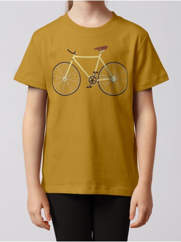 wat? Apparel T-Shirt Yellow Bike in Ocker