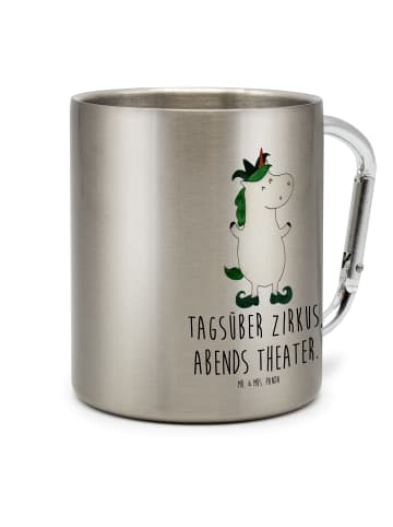 Mr. & Mrs. Panda Teetasse Einhorn Joker mit Spruch in Silber