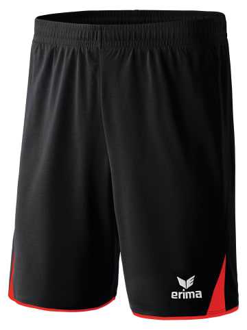 erima Classic 5-C Shorts in schwarz/rot