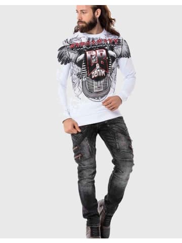 Cipo & Baxx Sweatshirts in WHITE