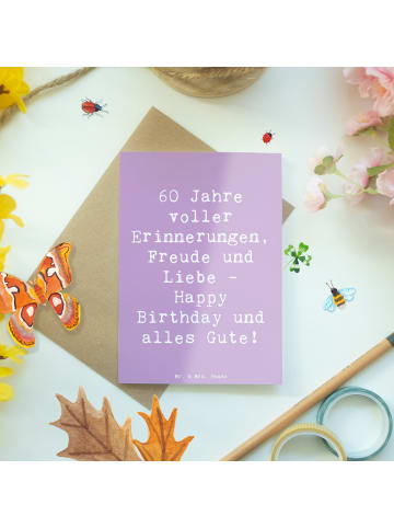 Mr. & Mrs. Panda Grußkarte Spruch 60. Geburtstag Glückwunsch mit... in Lavendeltraum