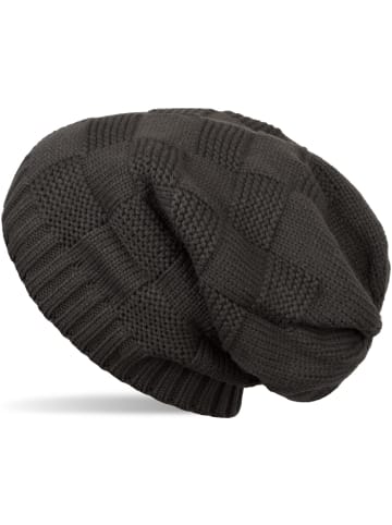 styleBREAKER Strick Beanie Mütze in Dunkelgrau