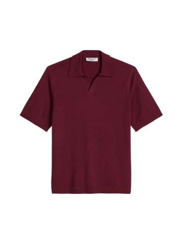 Marc O'Polo DENIM Strick-Poloshirt relaxed in Merlot Red