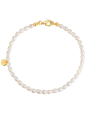 Glanzstücke München Armband aus Sterling Silber mit Süßwasser-Zuchtperle in weiß