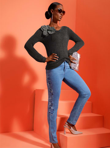 creation L Lyocell-Baumwoll-Jeans in blue-bleached