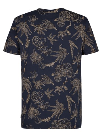 Petrol Industries T-Shirt mit Allover-Print Rocosa in Blau