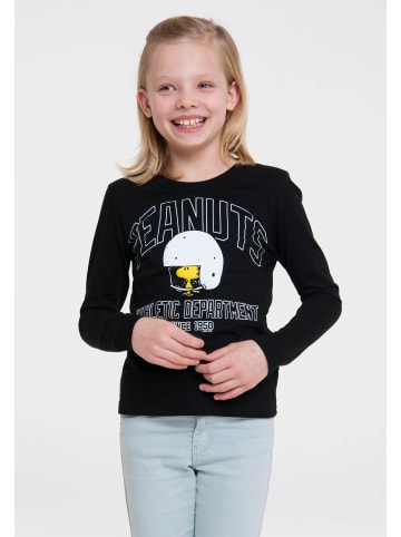 Logoshirt Langarmshirt Peanuts – Woodstock in schwarz