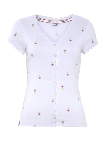 Kangaroos Kurzarmshirt in weiß