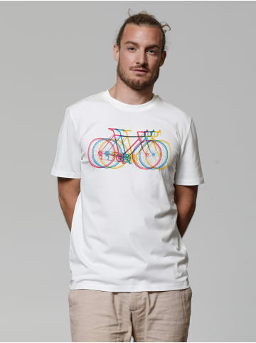 wat? Apparel T-Shirt Fahrräder in Off White