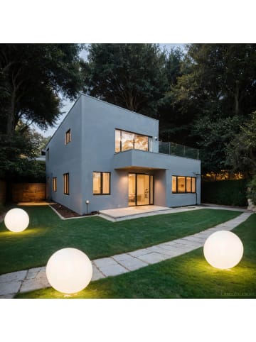 Licht-Erlebnisse Wegeleuchte EEK F Ø 60 x (H)55 cm in Weiß