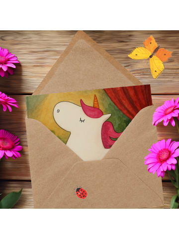 Mr. & Mrs. Panda doppelkarte Einhorn Ballerina Design ohne Spruch in Weiß