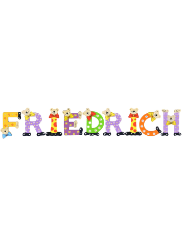 Playshoes Deko-Buchstaben "FRIEDRICH" in bunt