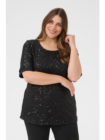 KAFFE curve Bluse kurzarm KClaila Regular fit in Black Deep CC