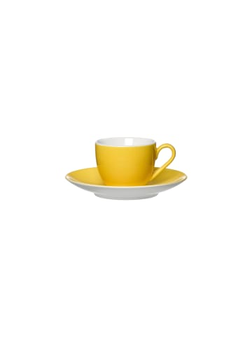 Ritzenhoff & Breker 6er Set Espressotassen und -untertassen Doppio in 80 ml in Gelb