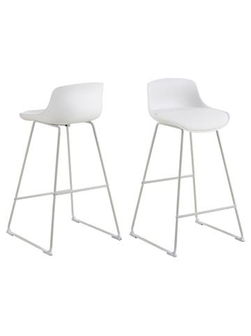 ebuy24 Barhocker Tina Weiß 2er Set