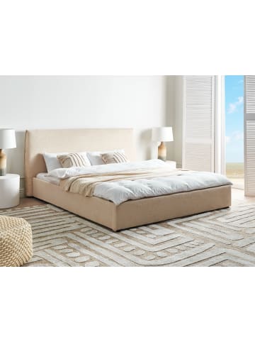 Beliani Wasserbett LAVAUR in Beige - (W) 203 x (H) 100 x (L) 220 cm