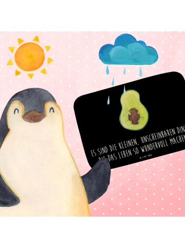 Mr. & Mrs. Panda Badematte Avocado Kern mit Spruch in Schwarz