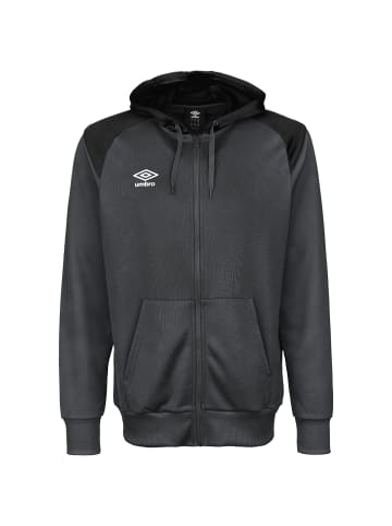 Umbro Kapuzensweatjacke Zip Thru in anthrazit / schwarz