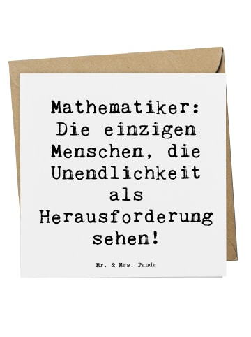 Mr. & Mrs. Panda Einladungskarte Spruch Mathematiker Unendlichke... in Weiß