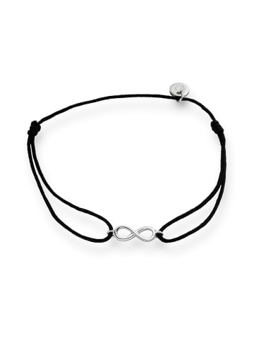 Glanzstücke München Armband Sterling Silber Textil (schwarz) in silber