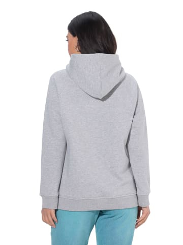 Ulla Popken Sweatshirt in hellgrau mélange